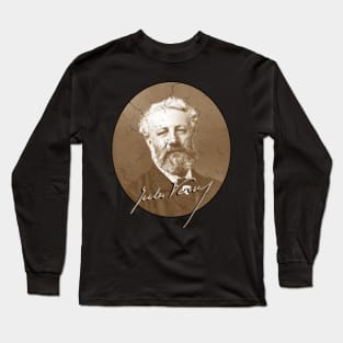 Science Fiction Visionary - Jules Verne Portrait 2 Long Sleeve T-Shirt